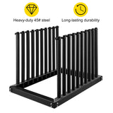 VEVOR Windshield Rack 9-Lite, Windshield Truck Rack Steel, Windshield Glass Rack 24-Inch Height, Windshield Rack for Truck with PVC Pad & Foam Padding, Glass Rack for Truck, for Glass Transportation - Front View