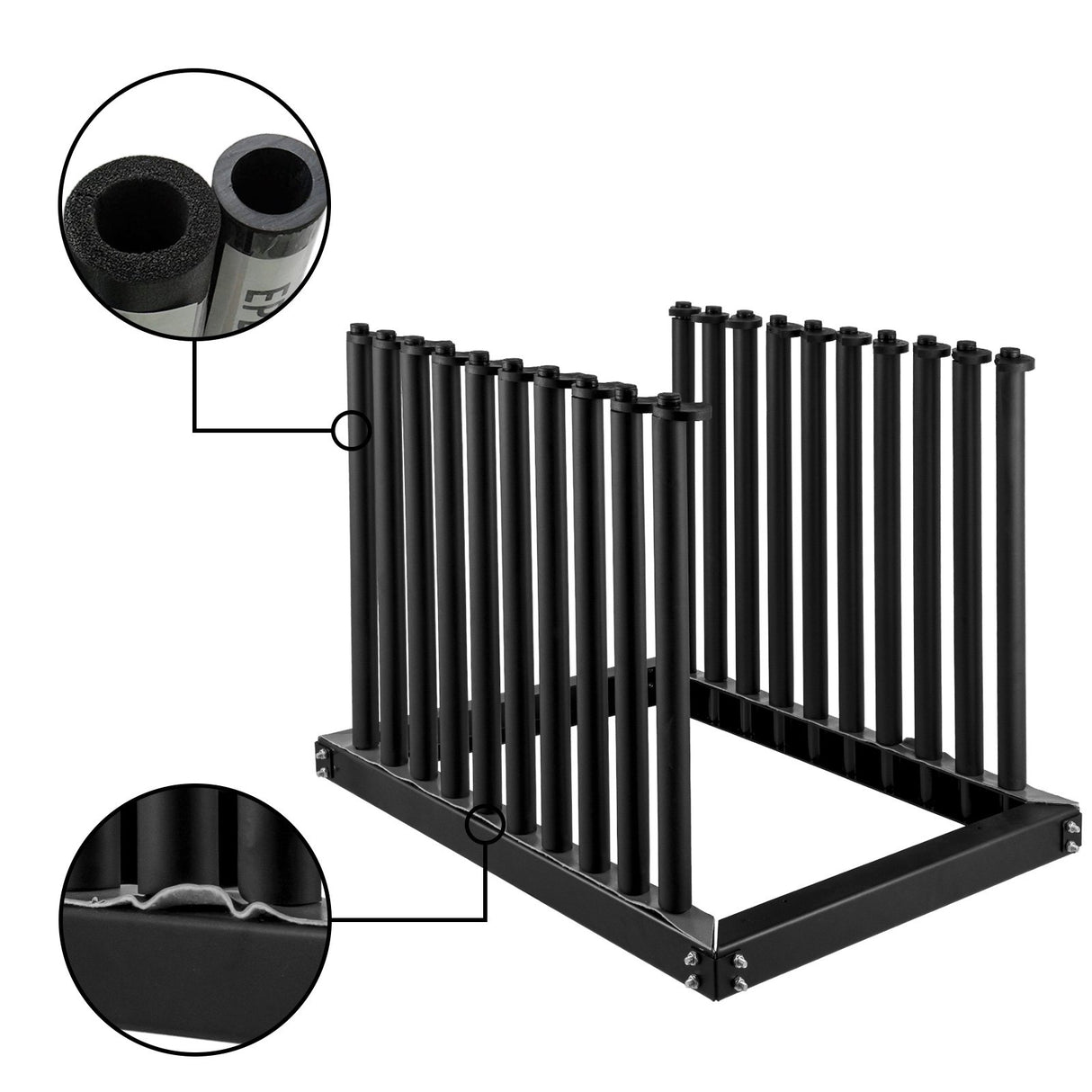VEVOR Windshield Rack 9-Lite, Windshield Truck Rack Steel, Windshield Glass Rack 24-Inch Height, Windshield Rack for Truck with PVC Pad & Foam Padding, Glass Rack for Truck, for Glass Transportation