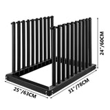 VEVOR Windshield Rack 9-Lite, Windshield Truck Rack Steel, Windshield Glass Rack 24-Inch Height, Windshield Rack for Truck with PVC Pad & Foam Padding, Glass Rack for Truck, for Glass Transportation - Low Angle