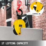 VEVOR 1T Vertical Plate Lifting Clamp Grab Clamp Dog Steel Lift Grip Sling - Front View