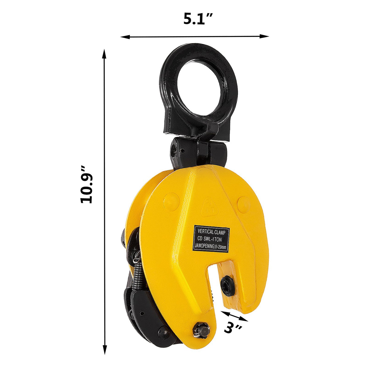 VEVOR 1T Vertical Plate Lifting Clamp Grab Clamp Dog Steel Lift Grip Sling
