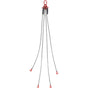 Chain Sling, 8 mm x 300 cm Lifting Chains with Hooks, G80 Engine Chain Hoist Lifts, 5 Ton Lifting Sling Chains for Engine Hoist, Engine Lift Chain with 4 Leg Grab Hooks & Adjusters Heavy Duty