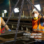 Chain Sling, 8 mm x 300 cm Lifting Chains with Hooks, G80 Engine Chain Hoist Lifts, 5 Ton Lifting Sling, image 2