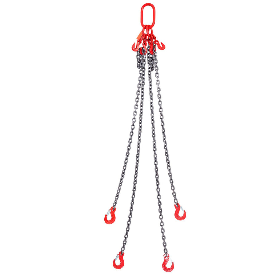 Chain Sling, 8 mm x 150 cm Lifting Chains with Hooks, G80 Engine Chain Hoist Lifts, 5 Ton Lifting Sling