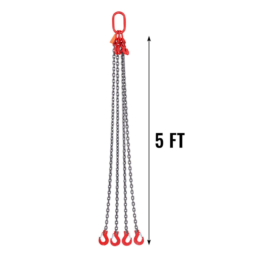 Chain Sling, 8 mm x 150 cm Lifting Chains with Hooks, G80 Engine Chain Hoist Lifts, 5 Ton Lifting Sling, image 8