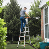 VEVOR Telescoping Ladder A Frame 20 FT Extension Multi-Function for Homework - Low Angle