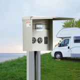 VEVOR 20/30/50A Temporary RV Power Outlet Box Electrical Outdoor Receptacle Box - Low Angle