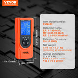 VEVOR 3-in-1 EMF Meter, 5Hz - 3.5GHz, Handheld Rechargeable Electromagnetic Field Radiation Detector, Digital LCD EMF Tester for EF MF RF Home Inspections Outdoor Ghost Hunting Paranormal Equipment - Close-Up Angle