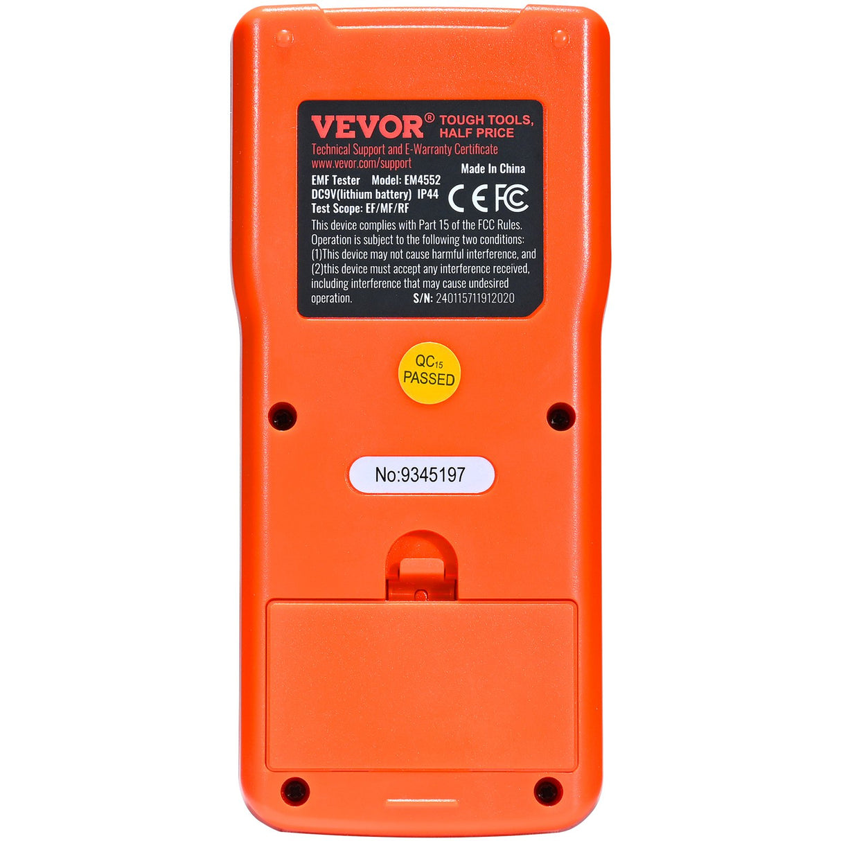 VEVOR 3-in-1 EMF Meter, 5Hz - 3.5GHz, Handheld Rechargeable Electromagnetic Field Radiation Detector, Digital LCD EMF Tester for EF MF RF Home