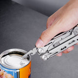 VEVOR 16-In-1 Multitool Pliers, Multi Tool Pliers, Cutters, Knife, Scissors, Ruler, Screwdrivers, Wood Saw, Can Bottle Opener, with Safety Locking and Sheath, for Survival, Camping, Hunting and Hiking - Low Angle