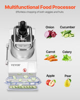 Food Processor & Vegetable Chopper w/ 6 Blades Food-Grade Stainless Steel - Front View