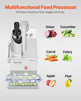 Food Processor & Vegetable Chopper w/ 6 Blades Food-Grade Stainless Steel - Front View