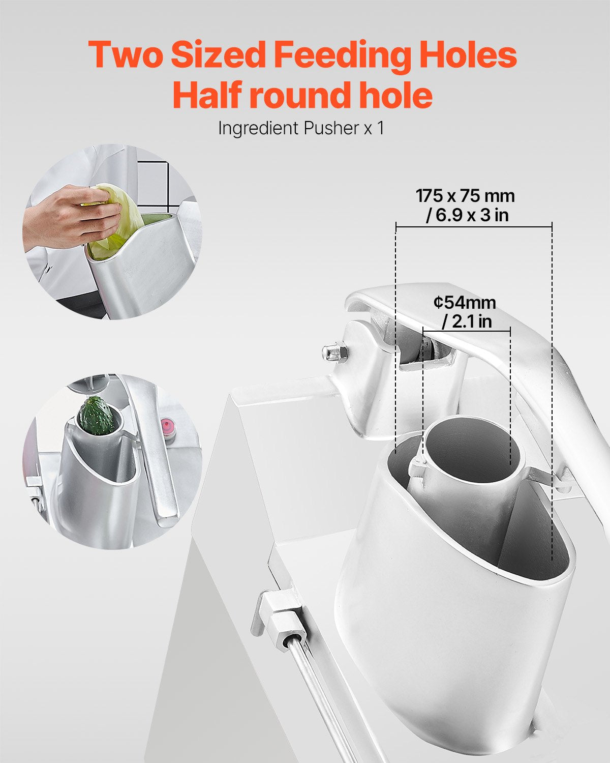 Food Processor & Vegetable Chopper w/ 6 Blades Food-Grade Stainless Steel