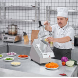 Food Processor & Vegetable Chopper w/ 6 Blades Food-Grade Stainless Steel - Low Angle