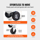 VEVOR Aluminum Hand Truck, 2 in 1, 363 kg Max Load Capacity, Heavy Duty Industrial Convertible Folding Hand Truck and Dolly, Utility Cart Converts