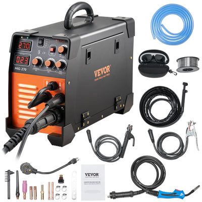 Vevor Mig Welder Welding Machine MIG-270 MIG MMA TIG IGBT DC Inverter Welder Digital Display