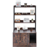 VEVOR Cat Litter Box Enclosure Wooden Litter Box Furniture Hidden with 3 Shelves - Extra Image
