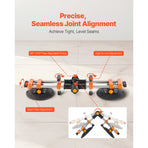 Seamless Seam Setter, 2 Packs Granite Seam Setter with 6 in Vacuum Suction Cups, Seam Joiner for Seam Joining & Leveling, 90°-120° Adjustable, Countertop Installation Tool for Tile Marble Slab
