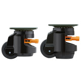 VEVOR Leveling Casters, Set of 4, 1000 kg Total Load Capacity, 63.5 mm, Heavy Duty with Upgraded Handle Design, 360 Degree Swivel Caster Wheels,