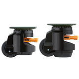 VEVOR Leveling Casters, Set of 4, 1000 kg Total Load Capacity, 63.5 mm, Heavy Duty with Upgraded Handle Design, 360 Degree Swivel Caster Wheels, Adjustable Casters with Feet for Workbench, Machine - Extra Image
