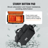 VEVOR DJ Cable File Bag, 1200D Oxford Fabric, DJ Gig Bag with 9 Detachable Divider 4.92 ft Padded Shoulder Strap Plastic Bottom Pad, 600 x 300 x 325 mm DJ Wire Bag for DJ Gear Musical Accessories - Side View