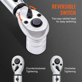 VEVOR Torque Wrench Adjustable Torque Wrench 1/2" Drive 10-150ft.lb/14-204n.m
