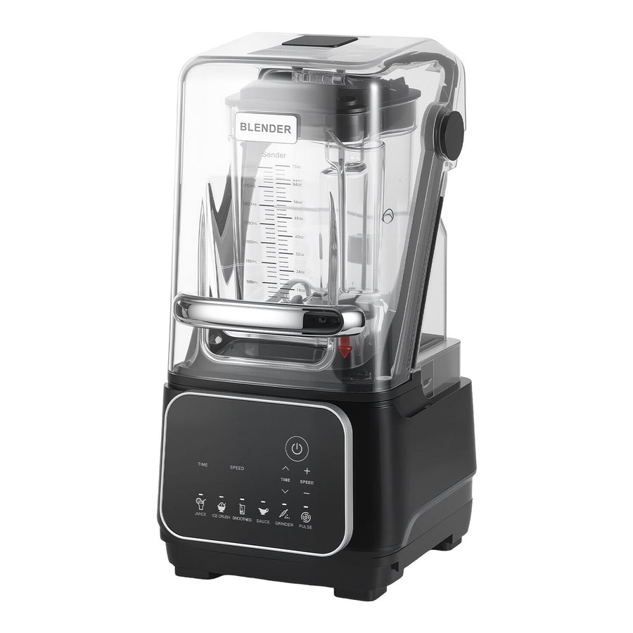 Blender, 2L Professional Countertop Blenders with Shield, 2200W 26000RPM Kitchen Food Processor Combo, Self-Cleaning, Speed Adjustable, 6 Preset Menu for Smoothies, Ice Crushing, Puree, Black