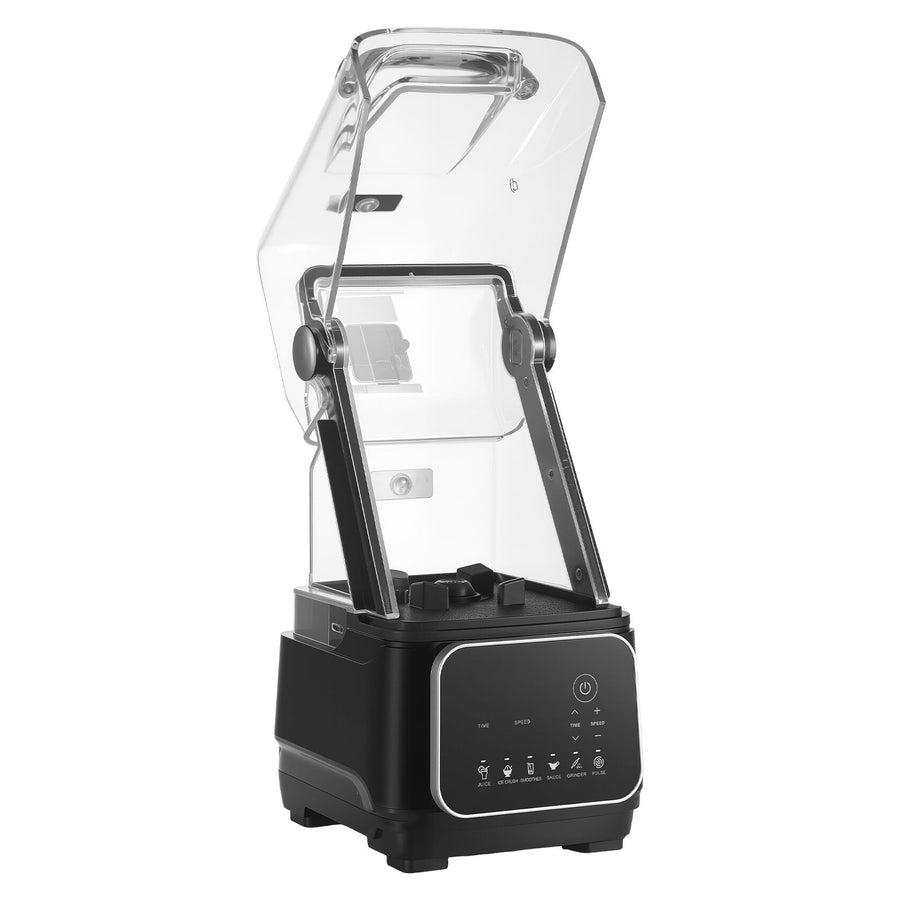 Blender, 2L Professional Countertop Blenders with Shield, 2200W 26000RPM Kitchen Food Processor Combo, Self-Cleaning, Speed Adjustable, 6 Preset Menu for Smoothies, Ice Crushing, Puree, Black