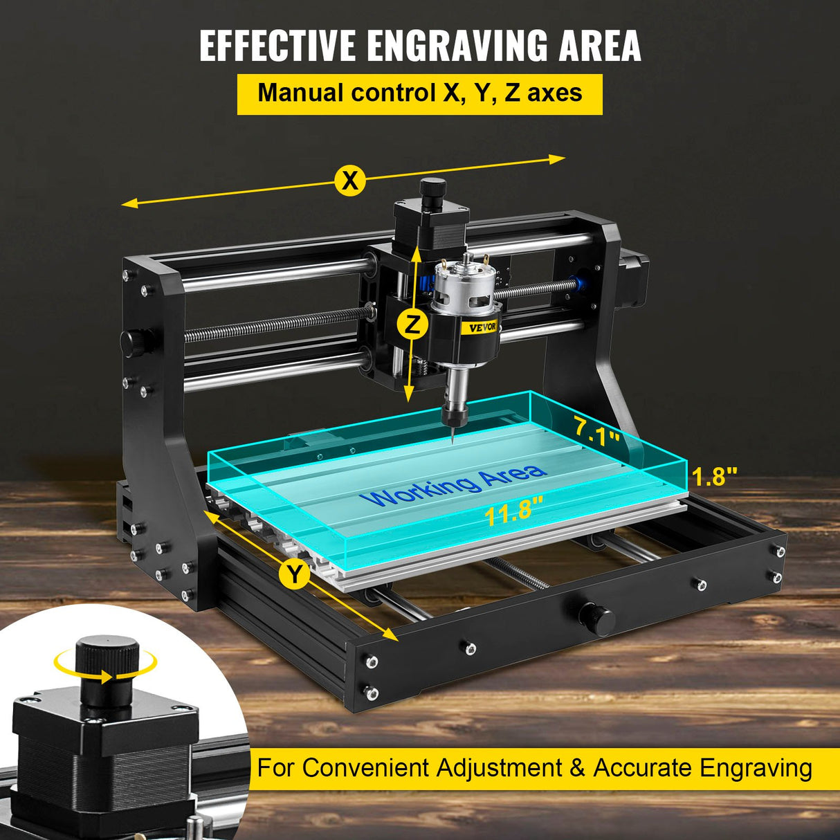 VEVOR CNC 3018 Pro CNC 3018 300?180?45 mm CNC Machine GRBL Control Mini Engraver with Offline Controller 3 Axis Engraving Machine for Carving Milling