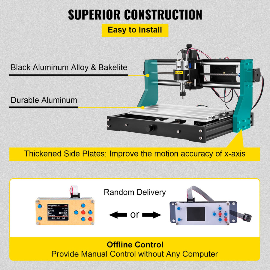 VEVOR CNC 3018 Pro CNC 3018 300?180?45 mm CNC Machine GRBL Control Mini Engraver with Offline Controller 3, image 6