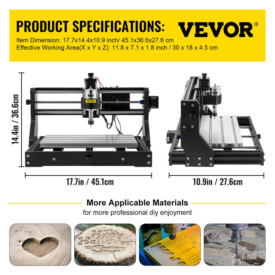 VEVOR CNC 3018 Pro CNC 3018 300?180?45 mm CNC Machine GRBL Control Mini Engraver with Offline Controller 3, image 7