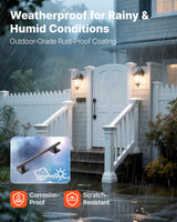 VEVOR Barn Door Handle, 320 mm Rustic Fence Gate Handle, Rust-Resistant Coating, Heavy Duty Carbon Steel Outdoor Gate Handles, Easy to Install, Metal Sliding Door Pulls for Garage Shed Closet Pantry - Side View