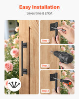 Barn Door Handle, 320 mm Rustic Fence Gate Handle, Rust-Resistant Coating, Heavy Duty Carbon Steel Outdoor Gate Handles, Easy to Install, Metal Sliding Door Pulls for Garage Shed Closet Pantry