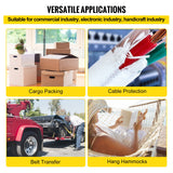 VEVOR 6000Lbs Polyester Pull Tape, 528' x 1" Flat Tape for Wire & Cable Conduit Work Variable Functions, Flat Rope for Pulling/Loading/Packing in Any