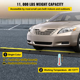 VEVOR Cable Protector Ramp, 5 Packs 2 Channels Speed Bump Hump, Rubber Modular Speed Bump Rated 11000 LBS Load Capacity, Protective Wire Cord Ramp Driveway Rubber Traffic Speed Bumps Cable Protector - Top-Down View