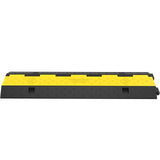 VEVOR Cable Protector Ramp, 5 Packs 2 Channels Speed Bump Hump, Rubber Modular Speed Bump Rated 11000 LBS Load Capacity, Protective Wire Cord Ramp Driveway Rubber Traffic Speed Bumps Cable Protector - Extra Image