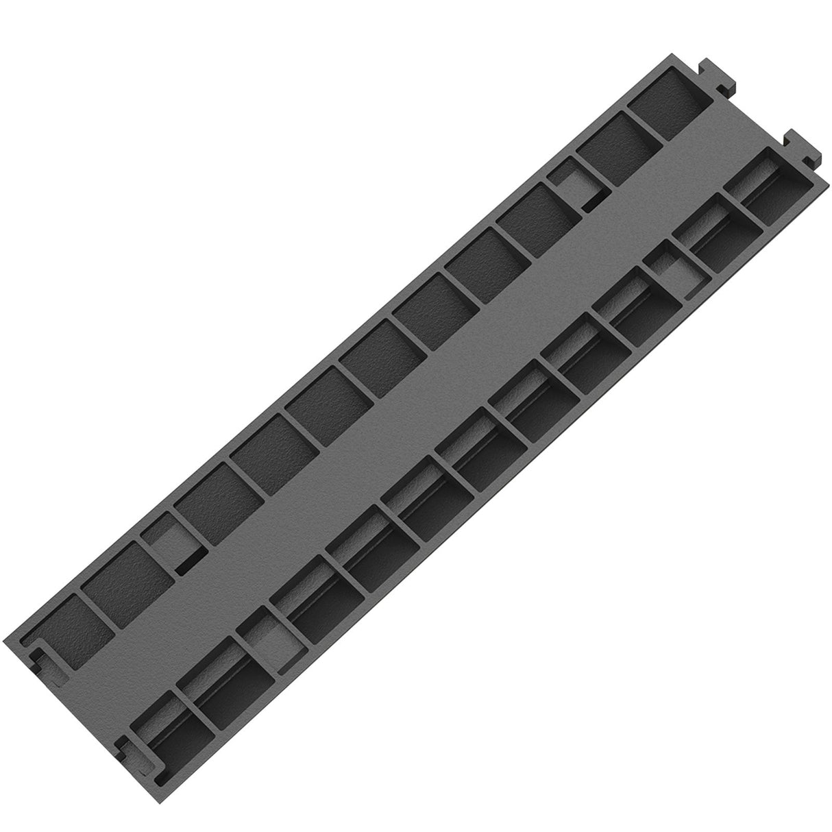 VEVOR Cable Protector Ramp, 5 Packs 2 Channels Speed Bump Hump, Rubber Modular Speed Bump Rated 11000 LBS Load Capacity, Protective Wire Cord Ramp