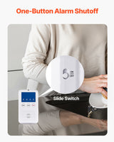 VEVOR Early Alert Bed Alarm System Wireless Bed Sensor Pad & Call Button Pager - Rear View