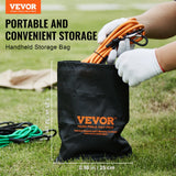 VEVOR 30 Pcs Bungee Cords Set 8mm Heavy Duty Bungee Straps with Steel Carabiners - Close-Up Angle