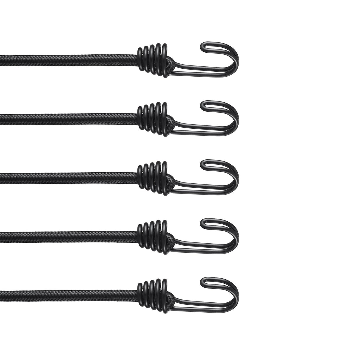 VEVOR 12 Pcs Bungee Cords with Hooks 32 In Heavy Duty Bungee Straps 8 mm Black