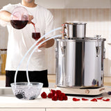 VEVOR Moonshine Still 13 Gal Water Alcohol Distiller Brewing Kit Stainless Steel - Low Angle
