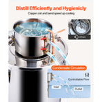 Moonshine Still 8 Gal Water Alcohol Distiller Brewing Kit Stainless Steel