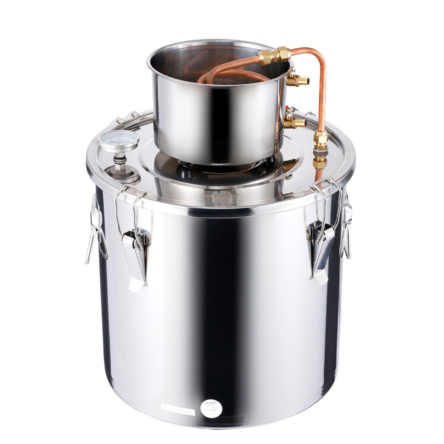 Moonshine Still 8 Gal Water Alcohol Distiller Brewing Kit Stainless Steel