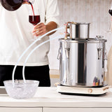 VEVOR Moonshine Still 8 Gal Water Alcohol Distiller Brewing Kit Stainless Steel - Low Angle