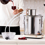 VEVOR Moonshine Still 8 Gal Water Alcohol Distiller Brewing Kit Stainless Steel - Low Angle