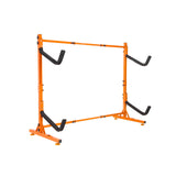 VEVOR Freestanding Kayak Storage Rack, Kayak Stand for 2 Kayak Canoe Paddleboard, Heavy-duty Steel Kayak Hanger Holder with Padded Arms and Adjustable Width, 79.5kg Max Load, for Indoor Outdoor Garage