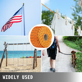 VEVOR 1.43cm Double Braid Polyester Rope 6096cm Nylon Pulling Rope 498.95kg High Force Polyester Load Sailing Rope(1.43cm-6096cm) - Close-Up Angle