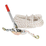 VEVOR Rope Puller, 3/4 Ton Pulling Capacity, with 30.48 m of 15 mm dia. Rope, 2 Hook, Come Along Winch, Heavy Duty Ratchet Power Puller Tool for