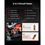 Automotive Circuit Tester Kit, 8 - 35 DCV Power Circuit Probe Tester with TFT Color Display and Lighting, 2-in-1 Electrical Automotive Power Tester Probe with 19.7 ft / 6 m Extension Cable - Front View