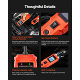 Automotive Circuit Tester Kit, 8 - 35 DCV Power Circuit Probe Tester with TFT Color Display and Lighting, 2-in-1 Electrical Automotive Power Tester Probe with 19.7 ft / 6 m Extension Cable - Rear View